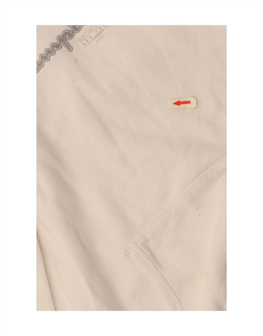 CHAMPION Damen Heritage Classics Graphic Hoodie Pullover UK 14 Mittelweiß