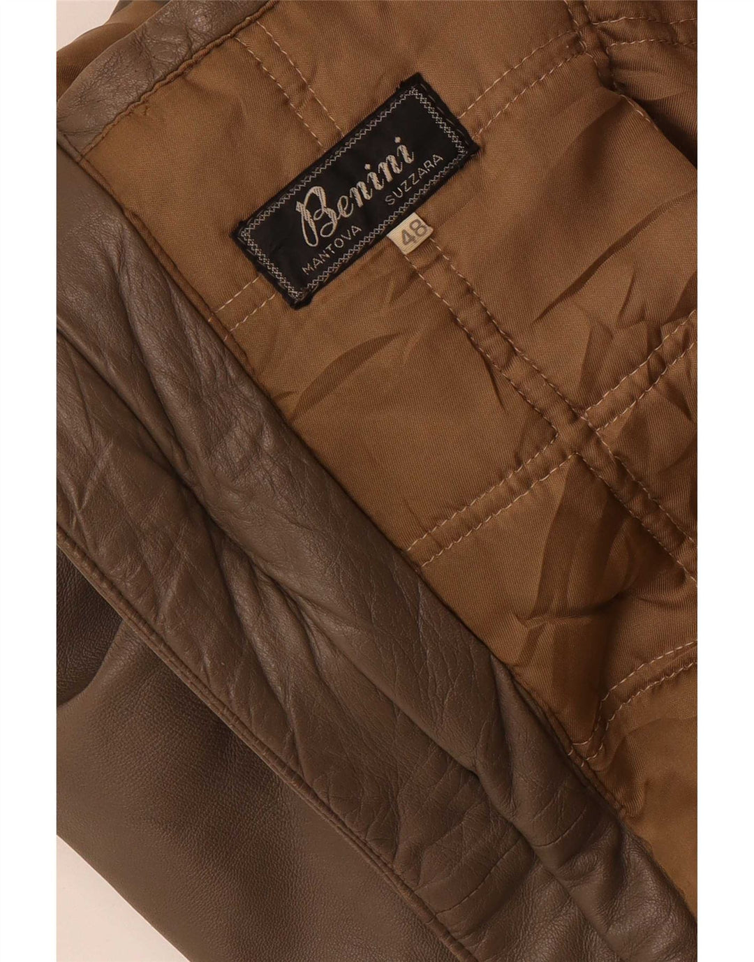 Benini Damen Militärlederjacke IT 48 XL Grau