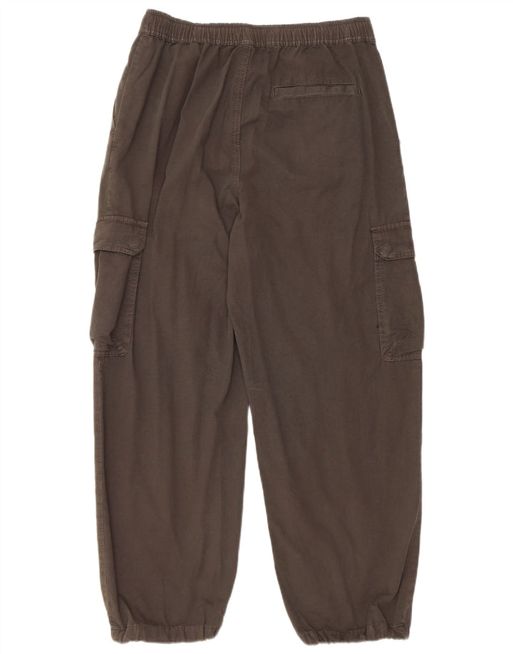 Zara Damen-Jogger-Cargohose, mittelgroß, W31, L28, graue Baumwolle