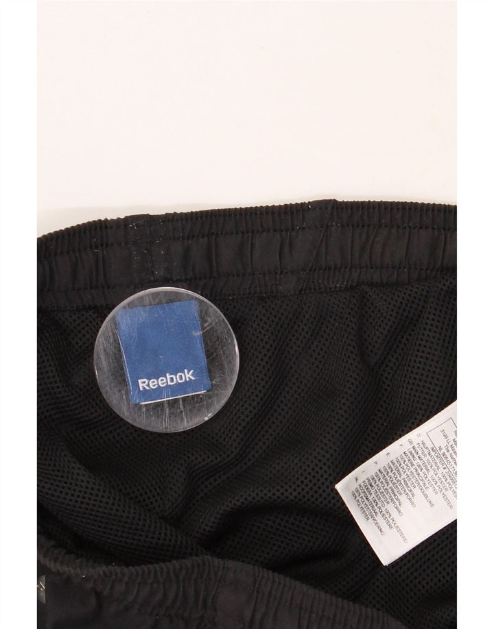 REEBOK Womens Capri Tracksuit Trousers UK 12 Medium Black Polyester Vintage Reebok and Second-Hand Reebok from Messina Hembry 