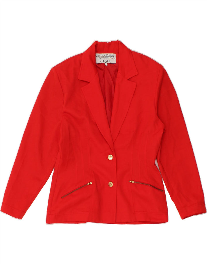 EGON FURSTENBERG Womens 2 Button Blazer Jacket UK 14 Large Red Vintage Egon Furstenberg and Second-Hand Egon Furstenberg from Messina Hembry 