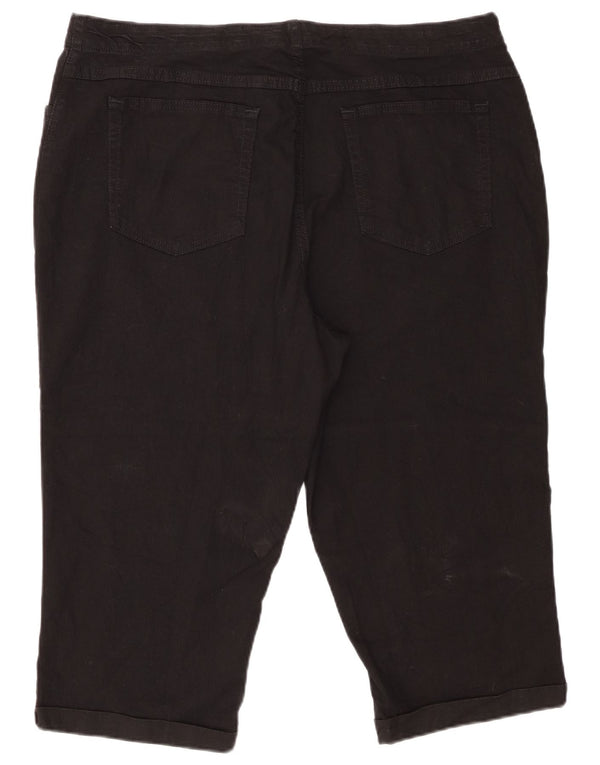 Lee Damen gerade Caprihose US 18 2XL W38 schwarze Baumwolle