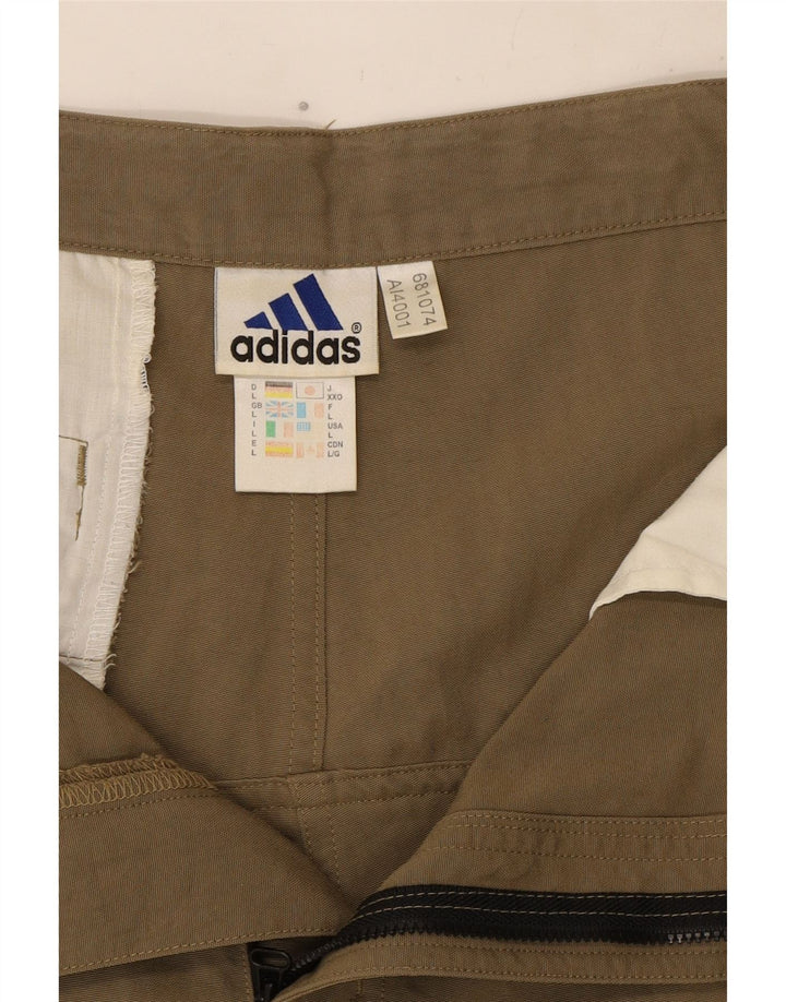 Adidas Herren Cargo Shorts Large W34 Khaki Polyamid