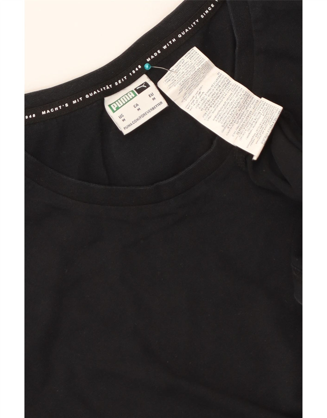 Puma Herren Grafik T-Shirt Top Mittelschwarz Baumwolle