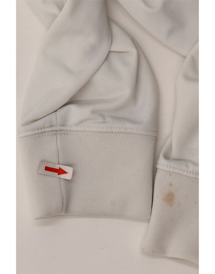 NIKE Herren-Trainingsanzugoberteil mit Grafik, mittelweißes Farbblock-Polyester
