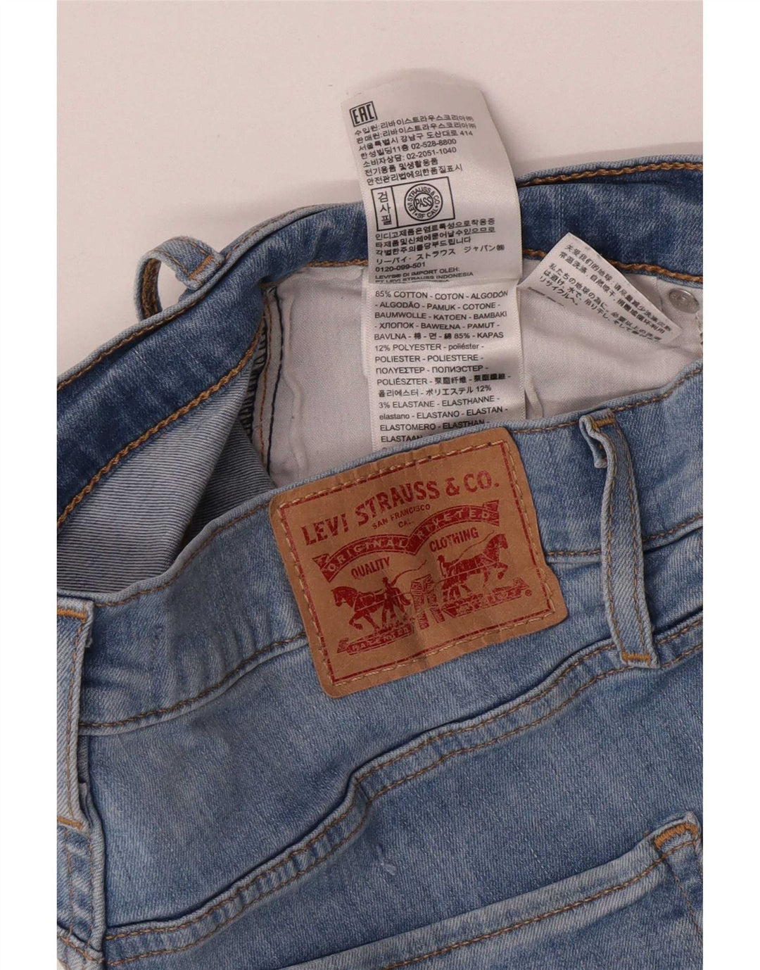 Levi's Damen Skinny Jeans W28 L27 Blaue Baumwolle