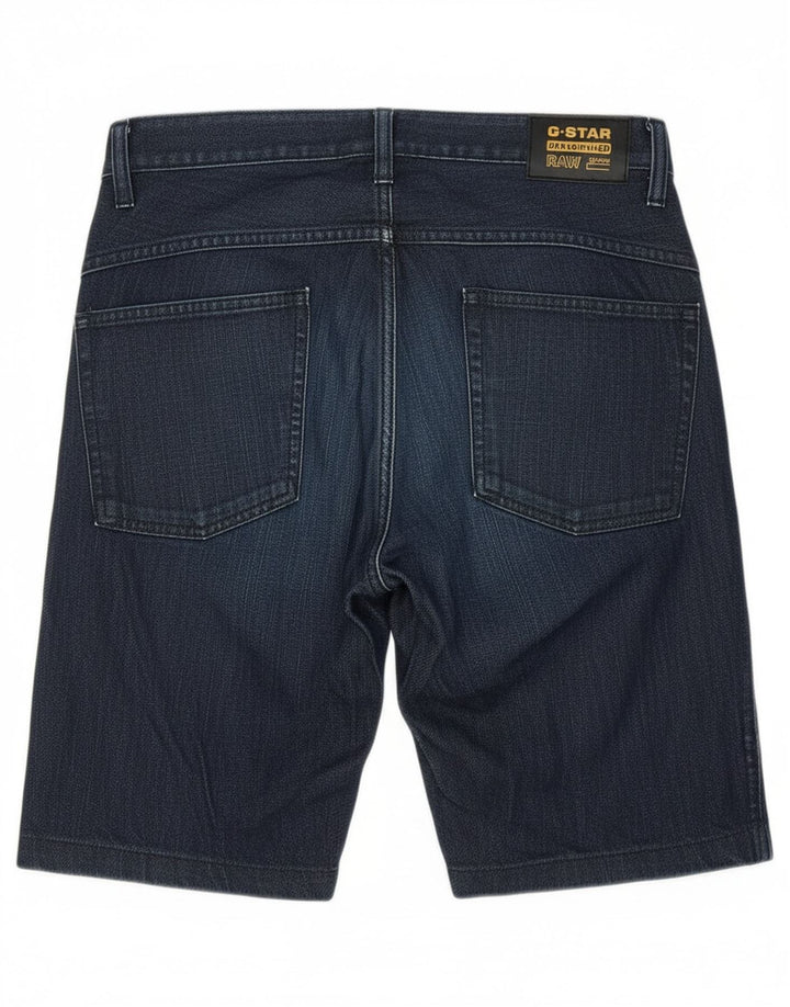 G-STAR Mens Denim Shorts W30 Medium Navy Blue Cotton