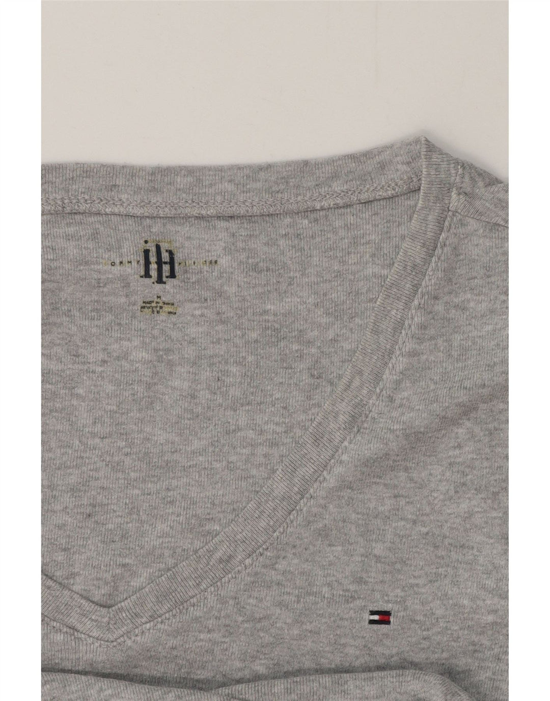 TOMMY HILFIGER Damen T-Shirt Top UK 12 Mittelgrau