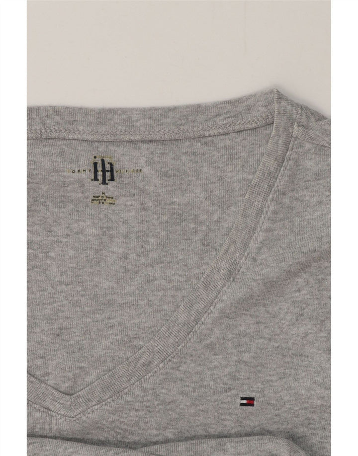 TOMMY HILFIGER Damen T-Shirt Top UK 12 Mittelgrau