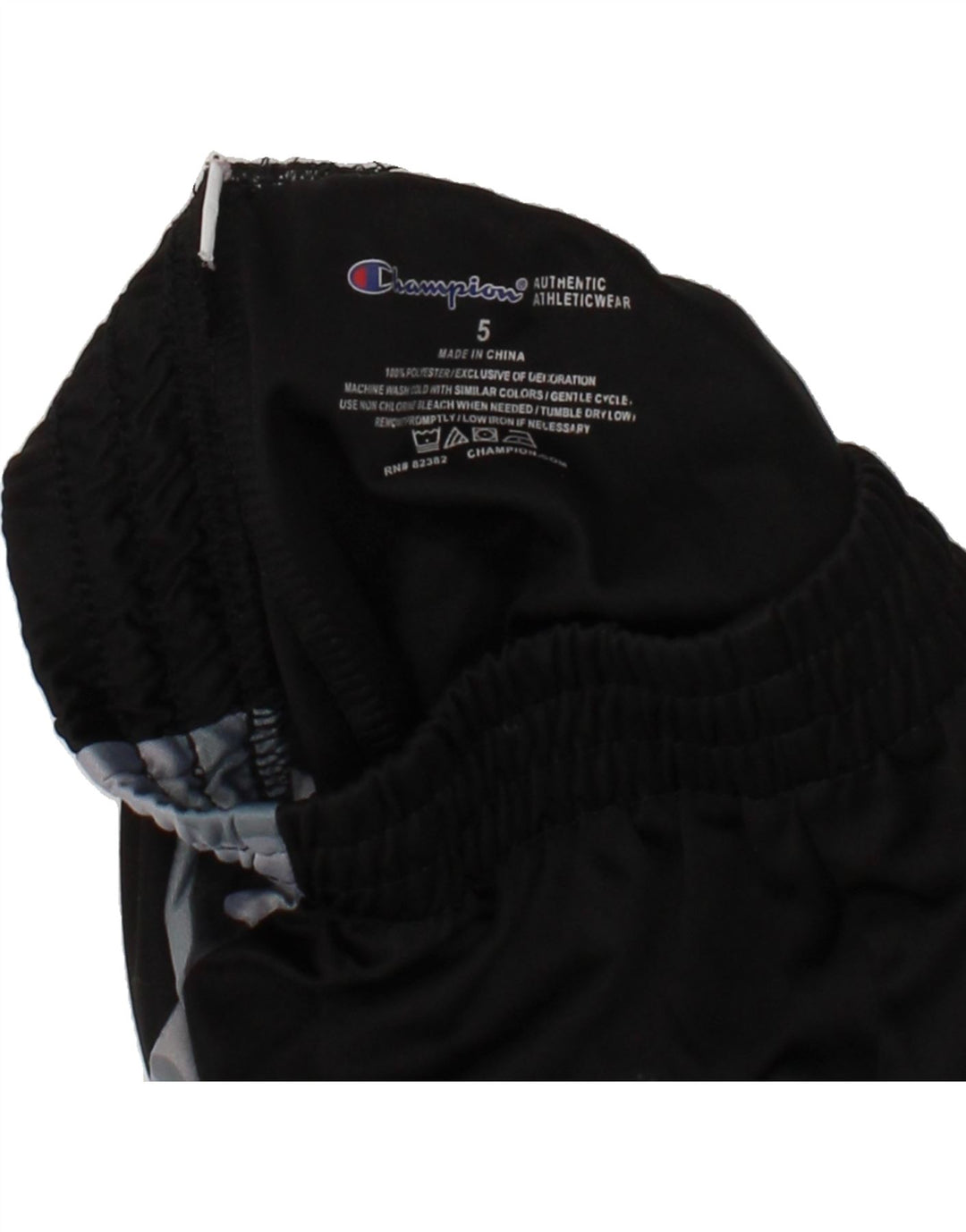 CHAMPION Boys Sport Shorts 4-5 Years Black Camouflage Polyester Vintage Champion and Second-Hand Champion from Messina Hembry 