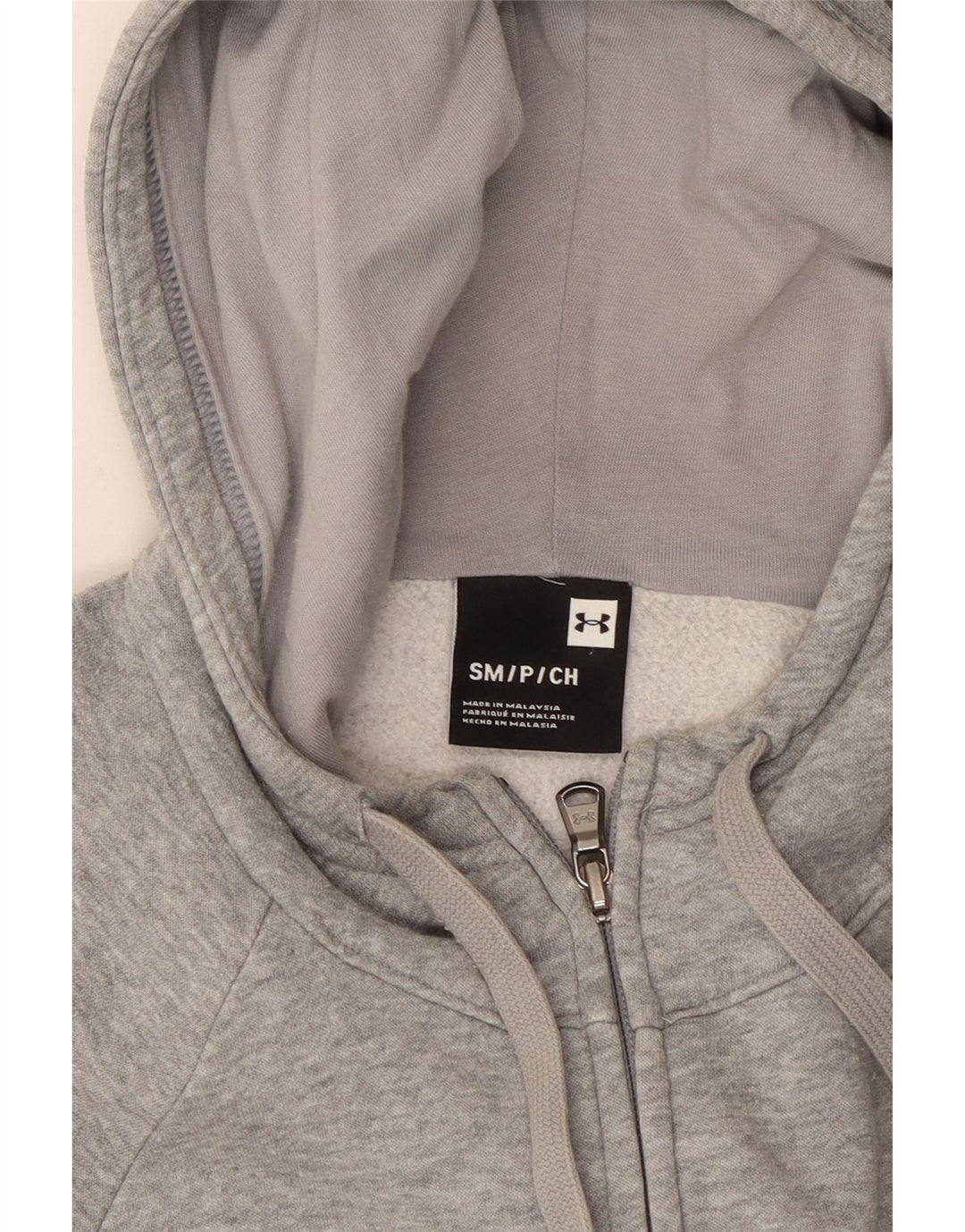 UNDER ARMOUR Herren-Kapuzenpullover mit Reißverschluss, Größe S, Grau