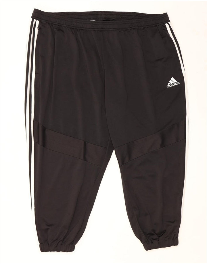 Adidas Herren Crop Trainingsanzug Hose Jogger 4XL Schwarz