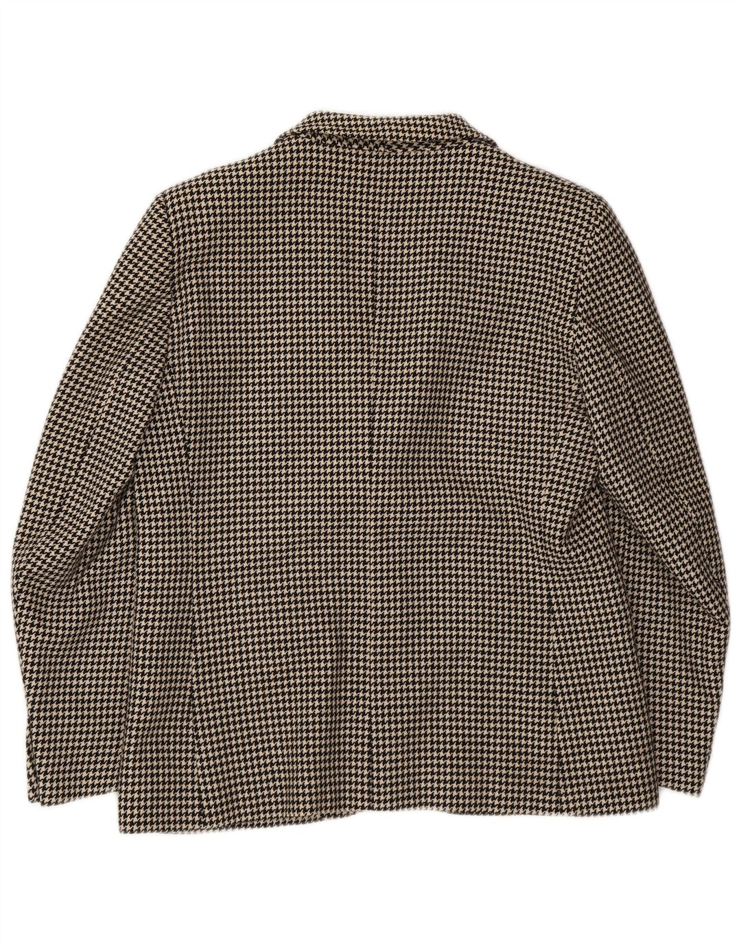 HERNO Womens 2 Button Blazer Jacket UK 14 Medium Black Houndstooth Classic