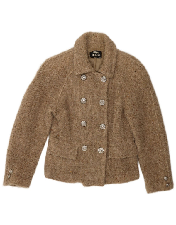 Roman's Damen Pea Coat UK 10 Small Beige gesprenkelte Wolle