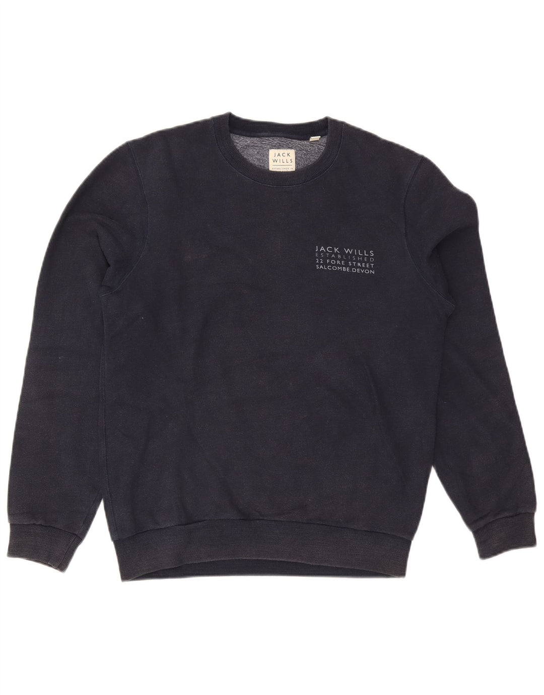 Jack Wills Herren-Sweatshirt mit Grafik, mittelgroß, marineblau, Baumwolle