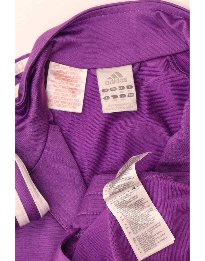 Adidas Mädchen Trainingsanzug Top Jacke 11-12 Jahre Lila Polyester