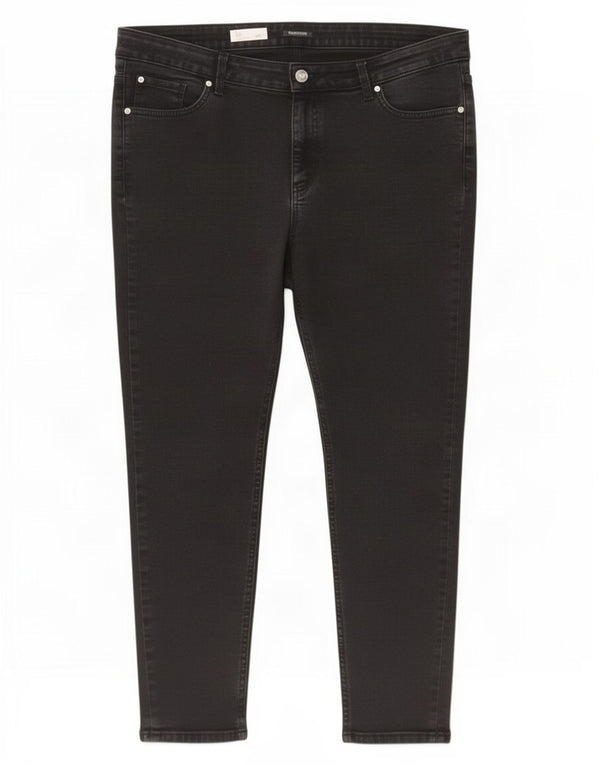 Marks & Spencer Damen The Ivy Crop Skinny Jeans UK 18 XL W34 L26 Schwarz