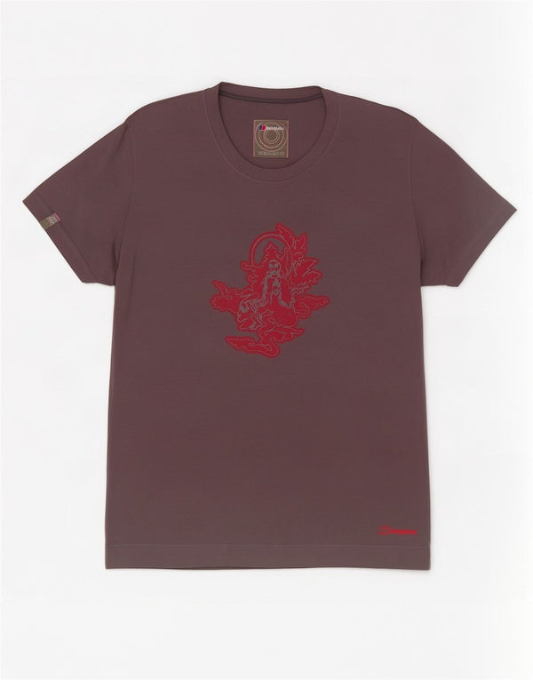 Berghaus Damen Grafik-T-Shirt-Oberteil UK 14 Mittelgraues Polyester