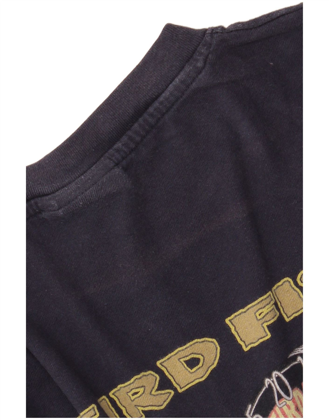 WEIRD FISH Herren-Grafik-T-Shirt-Oberteil XL aus marineblauer Baumwolle