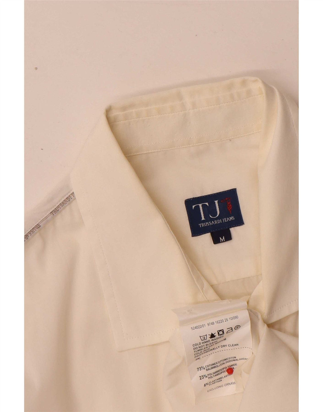 Trussardi Jeans Herrenhemd aus mittelweißer Baumwolle