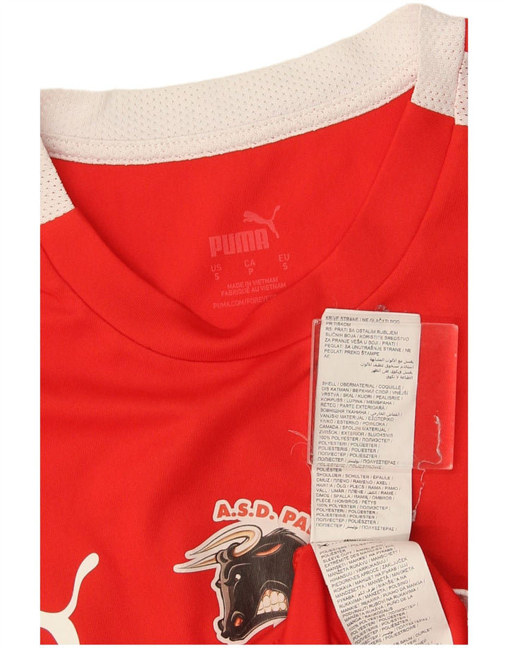 Puma Herren AC Milan Grafik-T-Shirt, klein, rot, Farbblock-Polyester