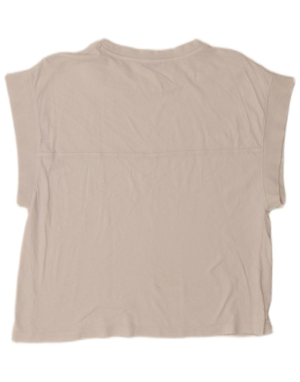 Zara Damen T-Shirt Top UK 14 Medium Weiß