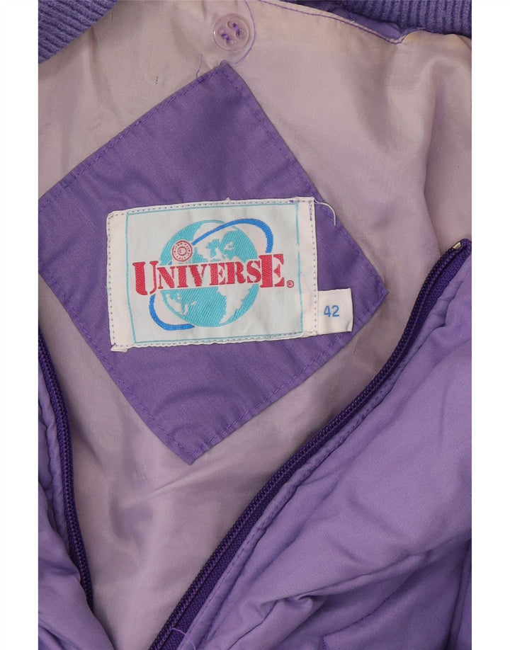 Univers Damen Wattierter Mantel EU 42 Large Lila Polyester