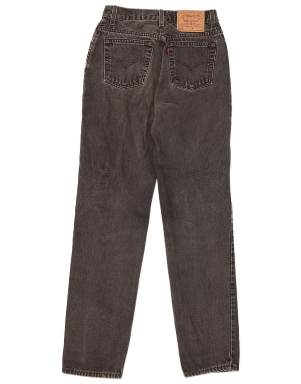 Levi's Damen 512 Slim Fit Straight Jeans US 9 Medium W26 L31 Schwarze Baumwolle