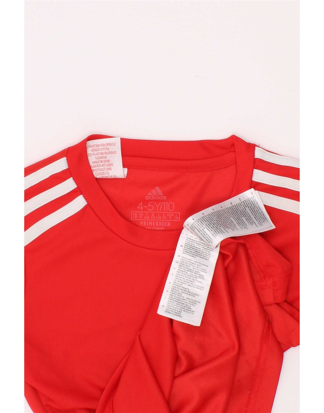 Adidas Jungen Aeroready Graphic T-Shirt Top 4–5 Jahre, rotes Polyester