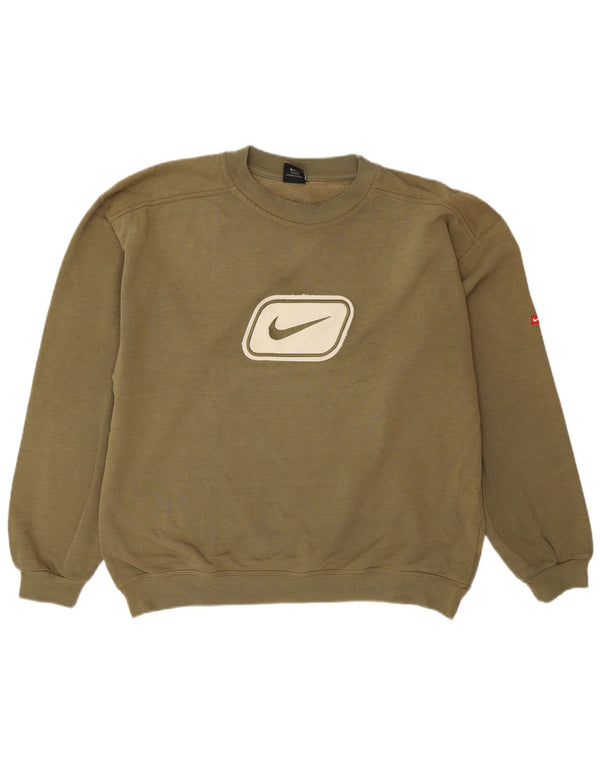 Nike Herren Grafik Sweatshirt Pullover UK 42/44 Large Khaki