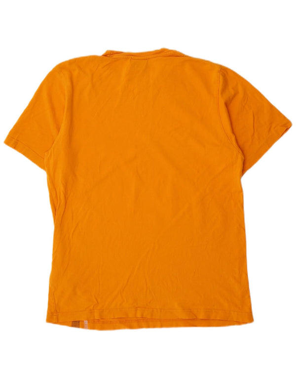 Nike Herren T-Shirt Top UK 39/41 mittelorange gestreift aus Baumwolle