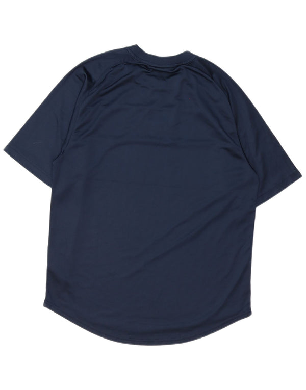 Nike Herren T-Shirt Top Large Marineblau Polyester