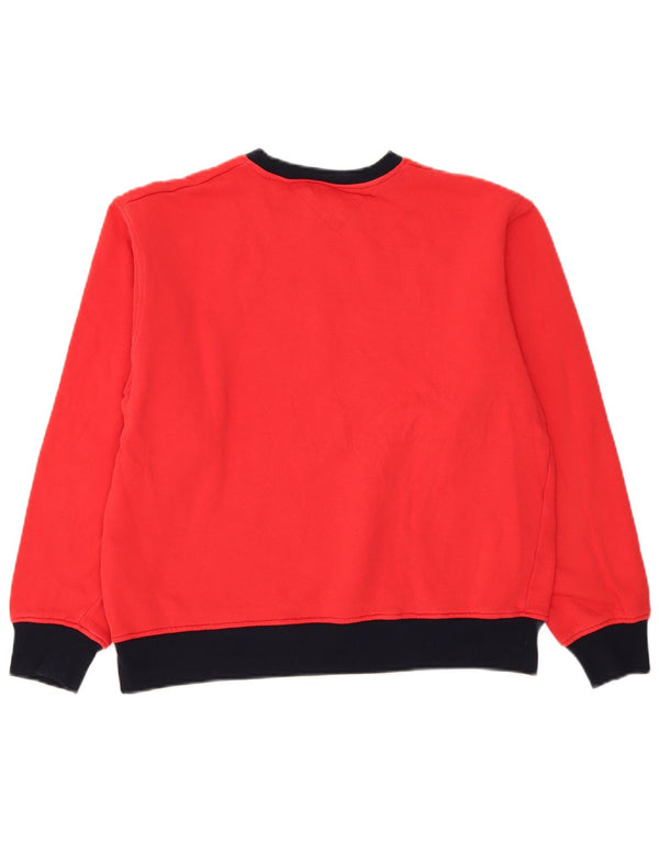 Tommy Hilfiger Damen Grafik-Sweatshirt-Pullover UK 18 XL Rote Baumwolle