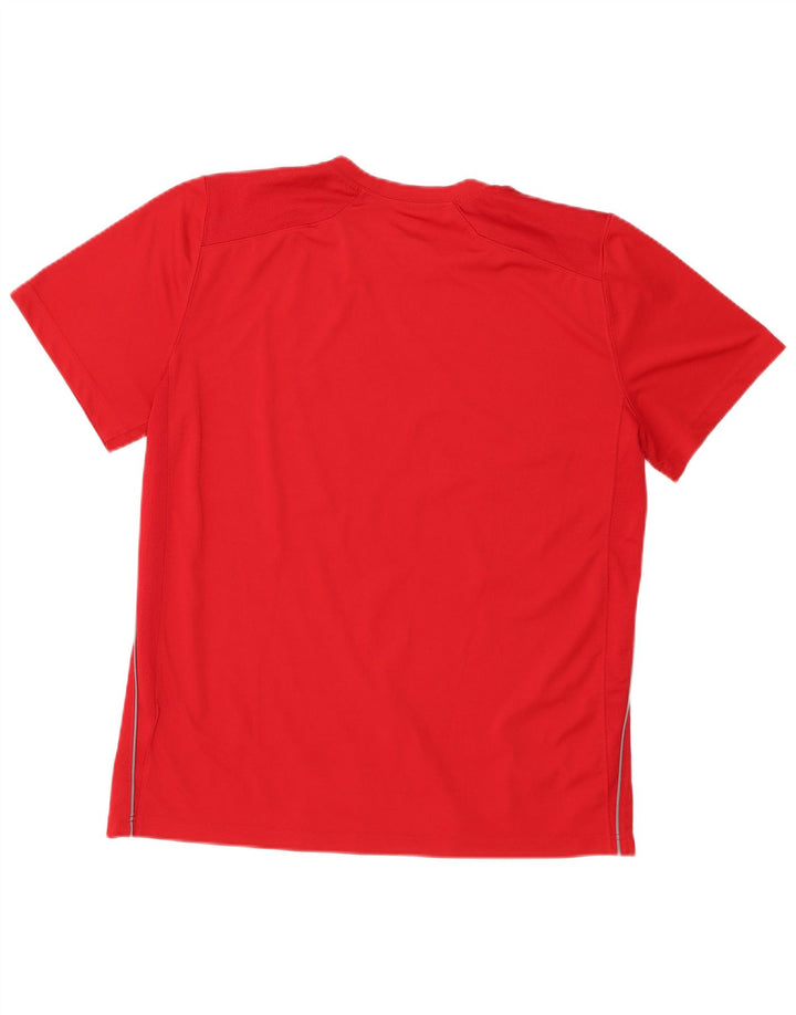 Nike Herren Dri Fit T-Shirt Top, großes rotes Polyester