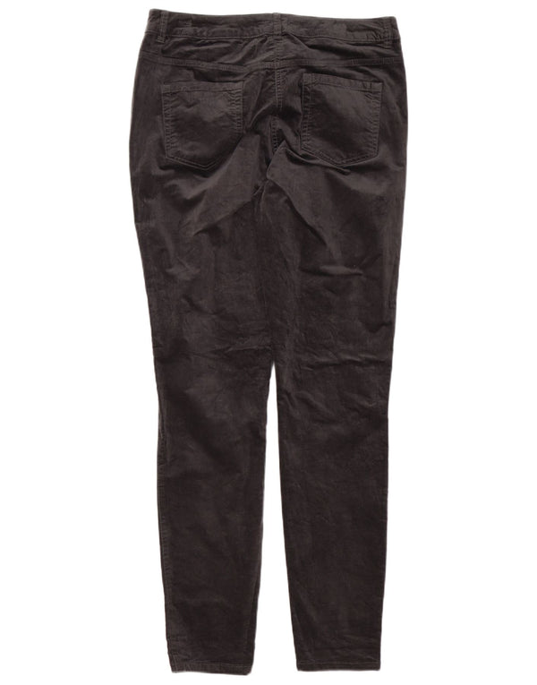 M&Co Damen Samt Skinny Casual Hose UK 14 Large W34 L32 Grau Baumwolle