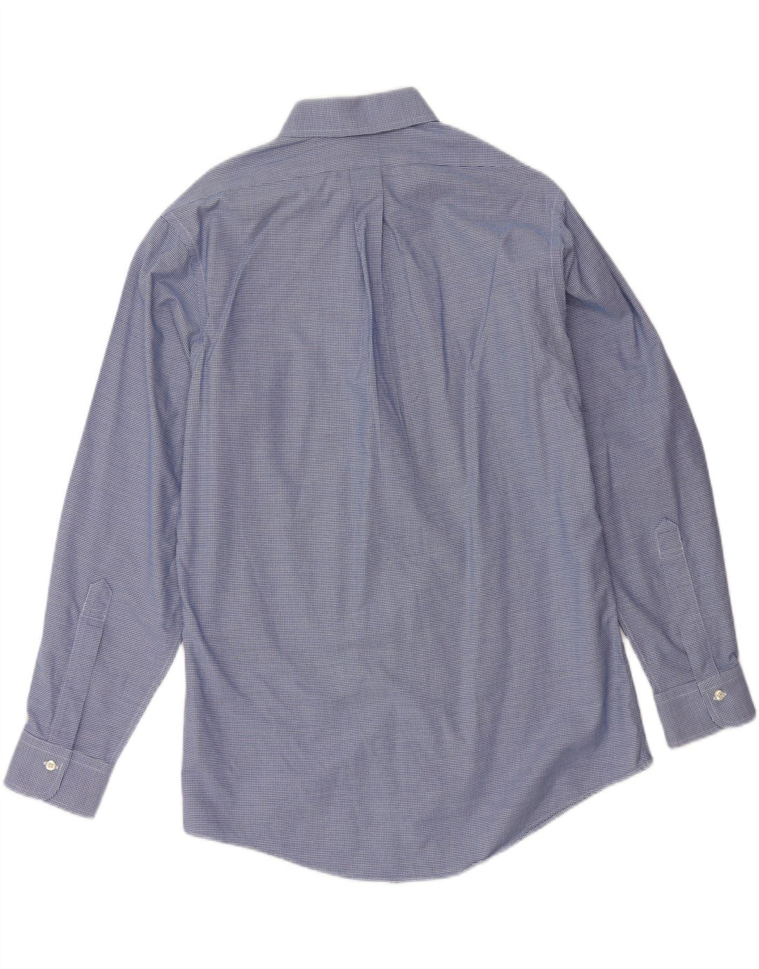 BROOKS BROTHERS Herren Slim Fit Hemd Größe 15 1/2 Mittelblaues Hahnentrittmuster