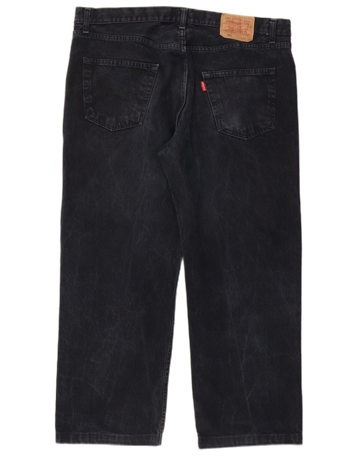 Levi's Herren 501 Straight Jeans W40 L26 schwarze Baumwolle