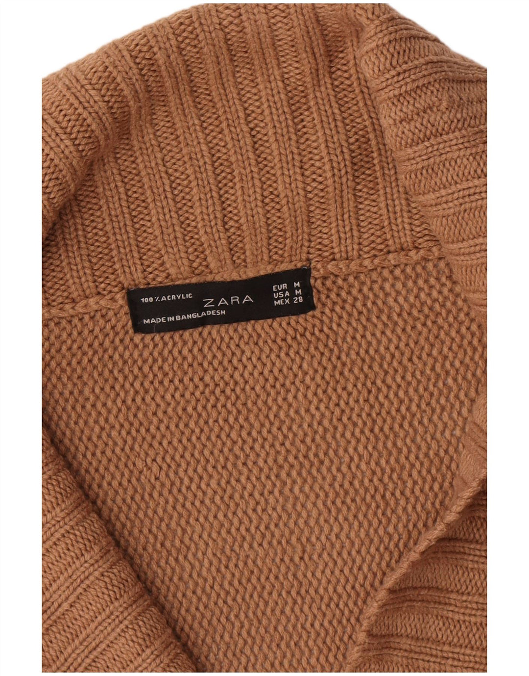 Zara Damen Strickjacke UK 14 Mittelbraun