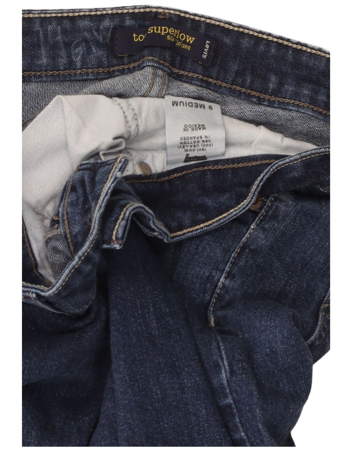 Levi's Damen 524 Super Low Skinny Jeans US 9 Medium W32 L31 Blaue Baumwolle