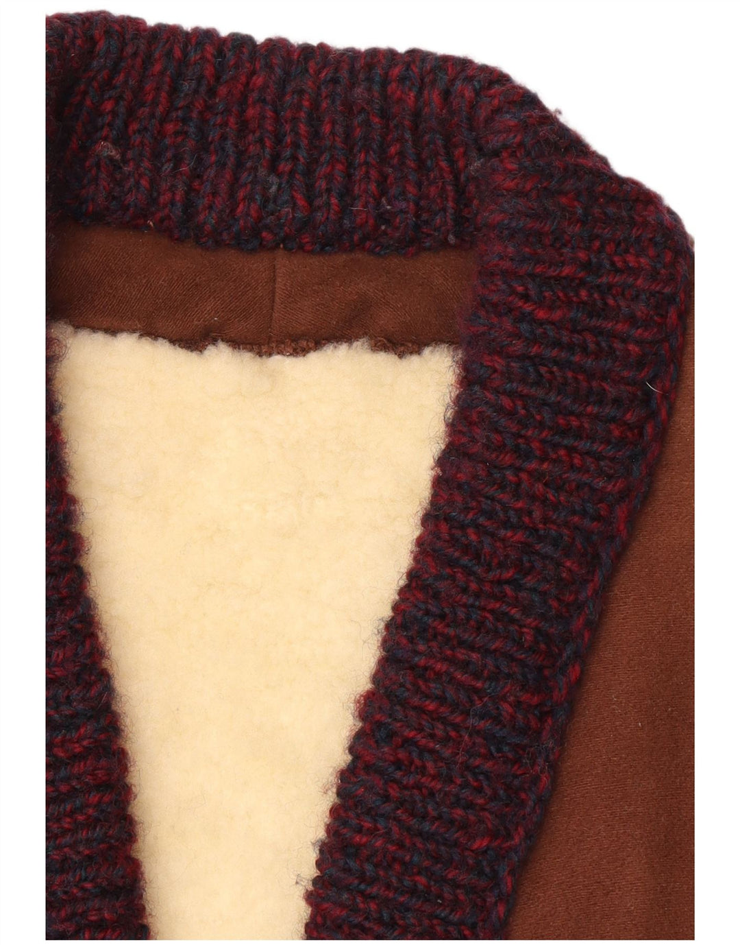 Vintage Herren Sherpa Gilet UK 38 Mittelbraun