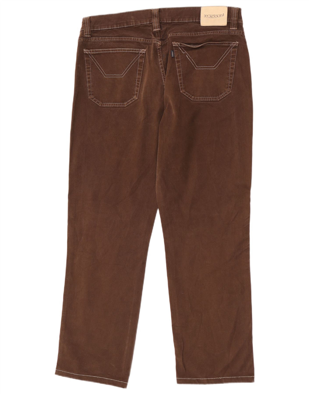 Jeckerson Herren Straight Jeans W38 L30 Braune Baumwolle