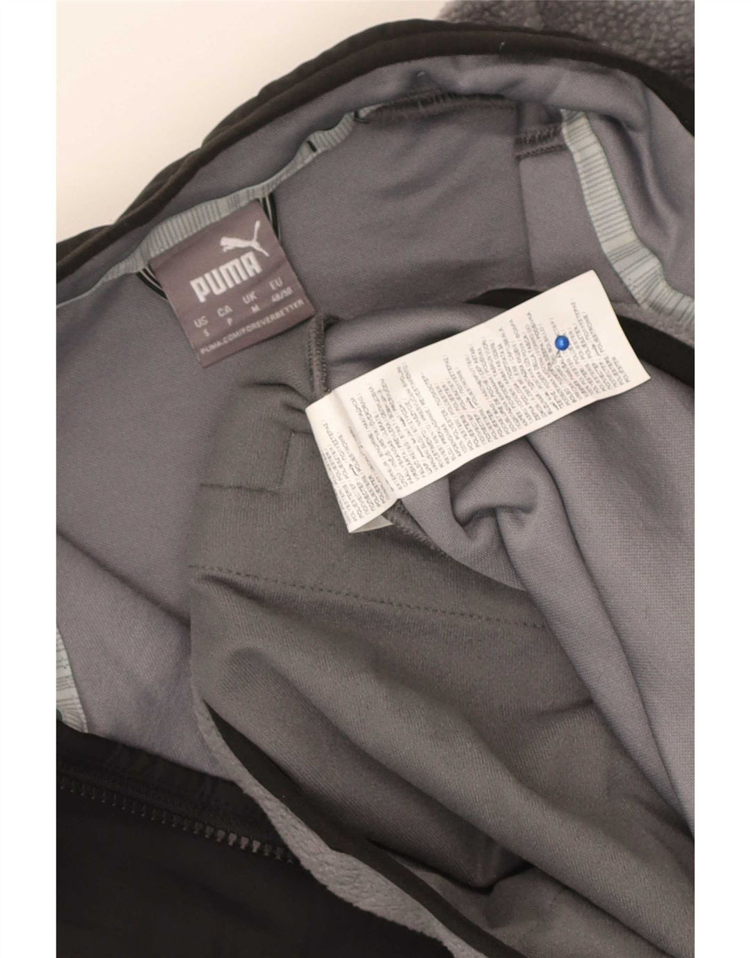 Puma Herren-Fleecepullover mit Reißverschluss am Hals, mittelgraues Farbblock-Polyester