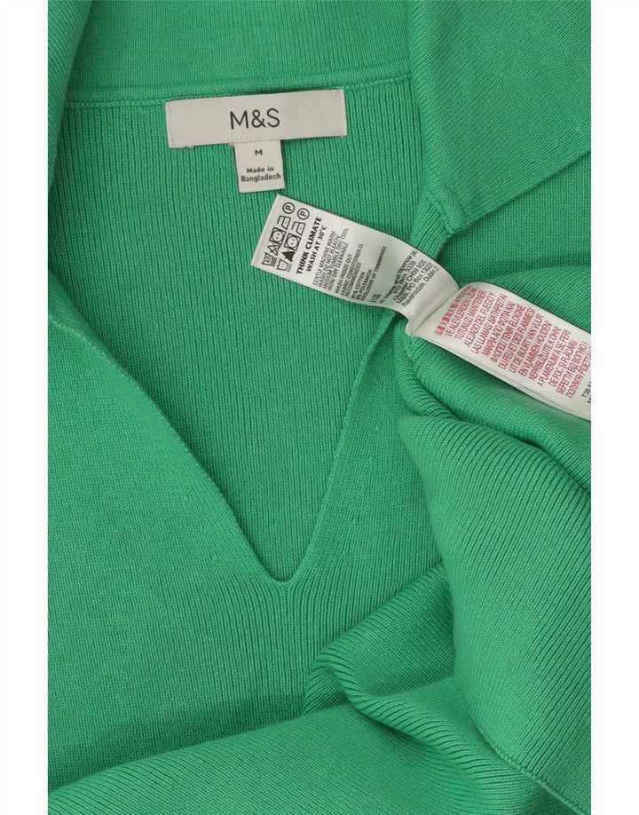 Marks & Spencer Damen Poloshirt UK 12 Mittelgrüne Baumwolle