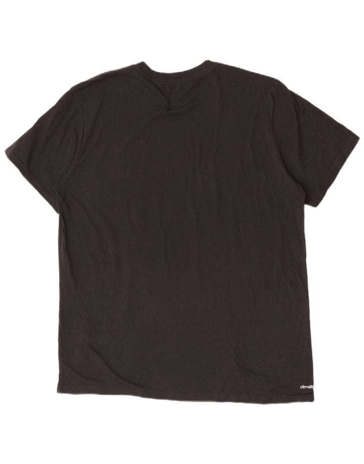 Adidas Herren Climalite Graphic T-Shirt Top XL Schwarz Polyester