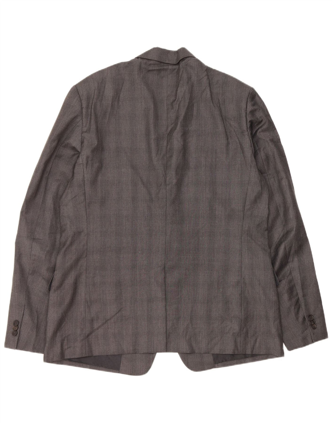 Prada Herren 2-Knopf-Blazerjacke IT 56 2XL Grau karierte Viskose