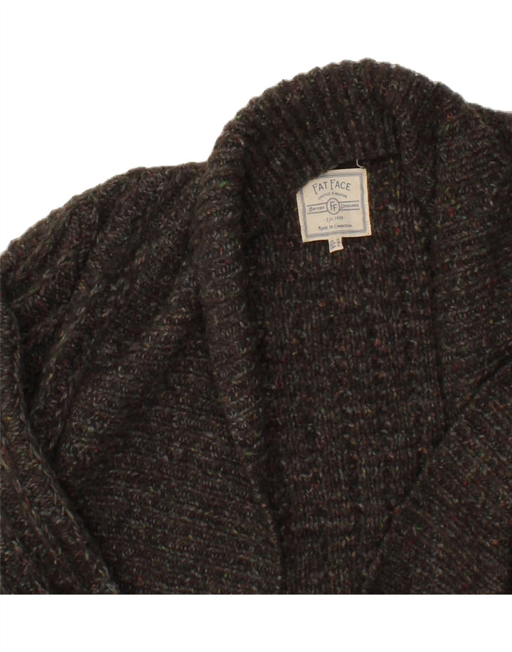 FAT FACE Womens Oversized Longline Cardigan Sweater UK 10 Small Grey Vintage Fat Face and Second-Hand Fat Face from Messina Hembry 