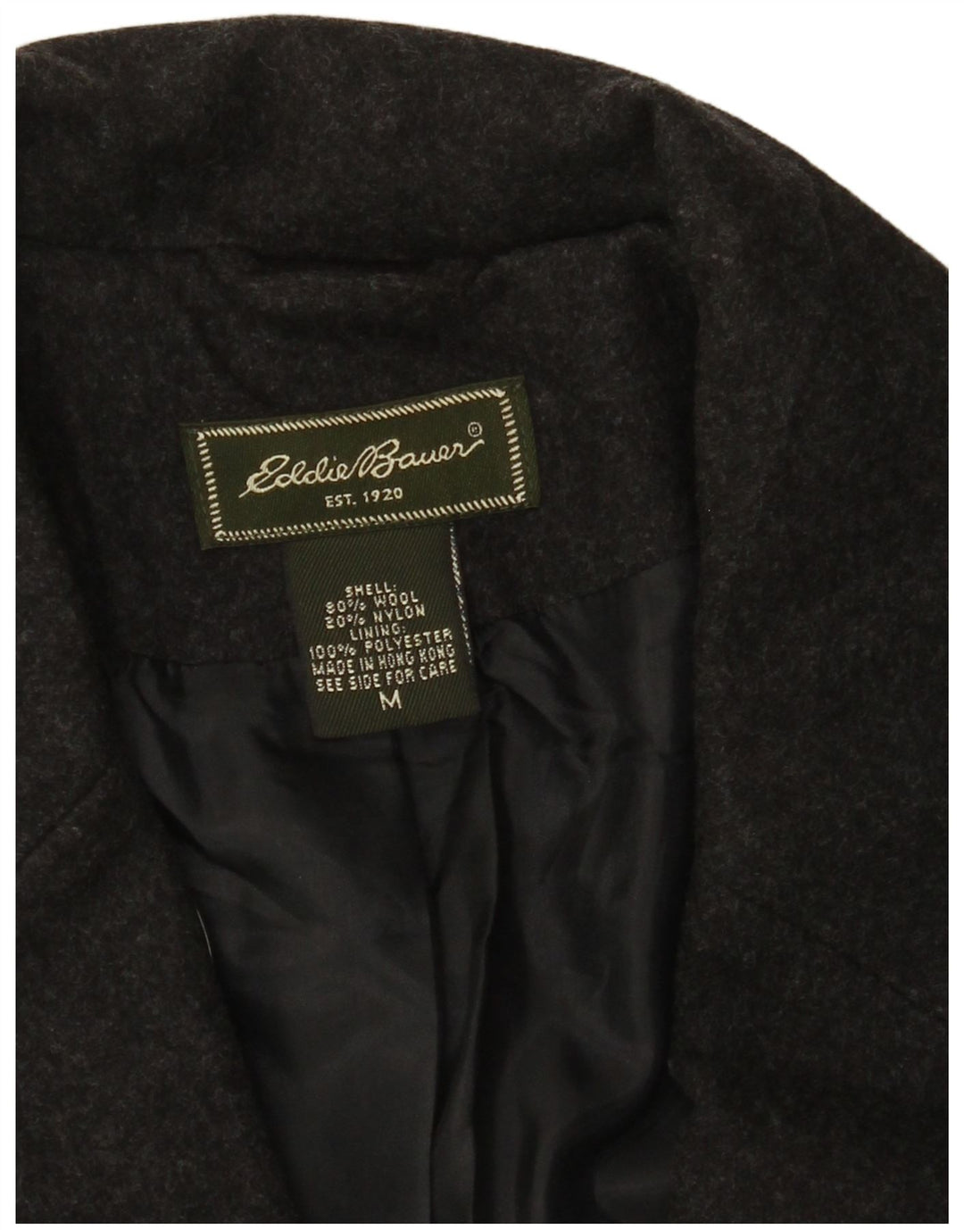 EDDIE BAUER Damen 3-Knopf-Blazerjacke UK 14 Mittelgraue Wolle