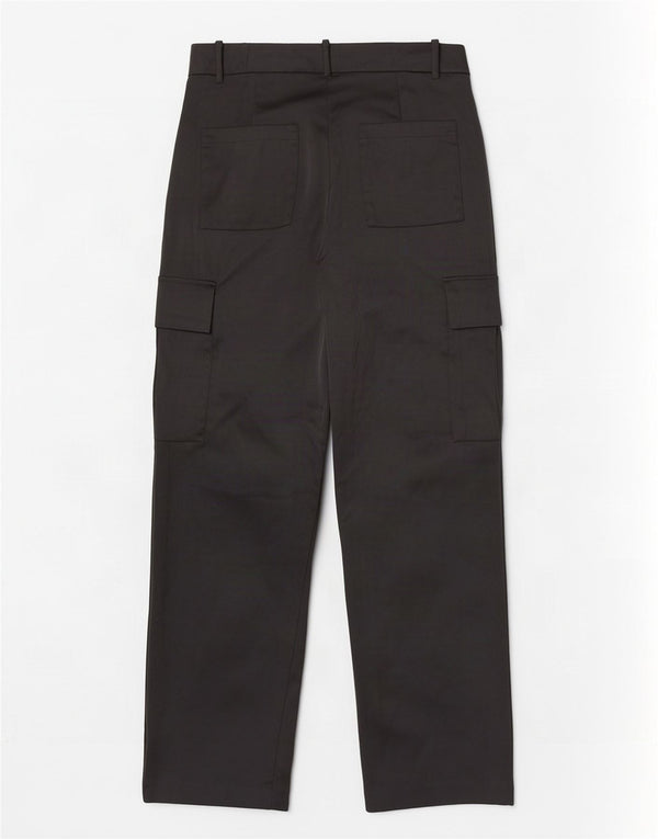 Gerade Cargohose für Damen von Zara, Größe M, W28, L32, Schwarz