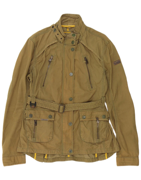 Superdry Damen Utility-Jacke UK 18 XL Khaki Baumwolle
