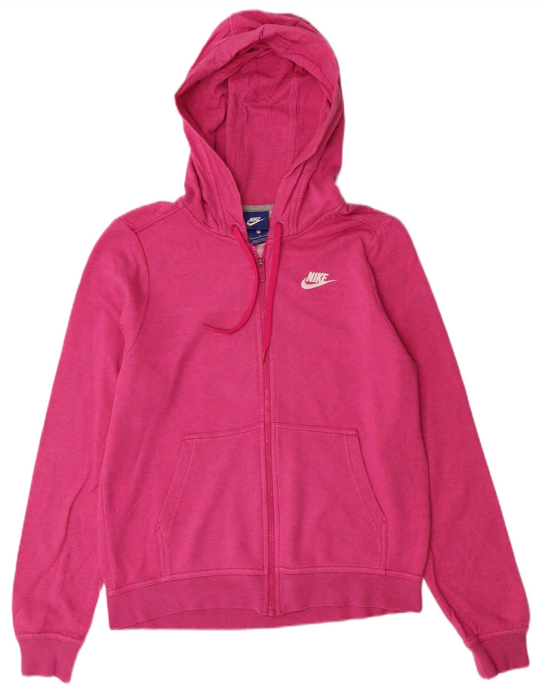 Nike Womens Loose Fit Zip Hoodie Pullover UK 8 Small Pink